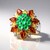 Anello in argento con Smeraldo Zambia (Gems en Vogue)