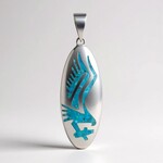 Ciondolo in argento con Turchese Kingman Mohave Blu (Jones Lee)