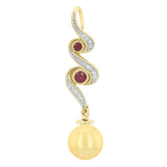 Pendentif en or et Perle dorée des mers du sud