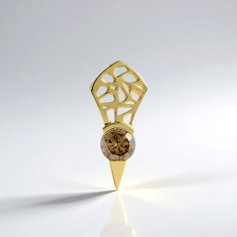 Ciondolo in oro con Diamante Champagne I2 (Ornaments by de Melo)