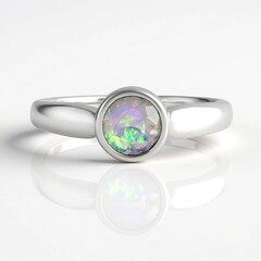 Anello in argento con Opale di Welo