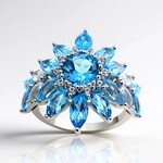 Anello in argento con Topazio Marambaia (de Melo)