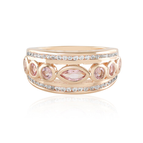 Nigerianischer Pinkfarbener Turmalin-Silberring (Adela Silber)