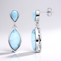 Orecchini in argento con Larimar