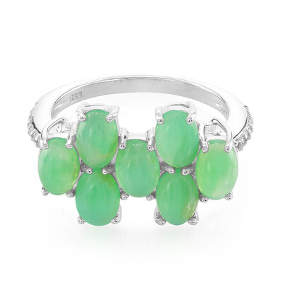Bague en argent et Chrysoprase impériale