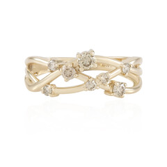Gouden ring met een I2 Bruine Diamant