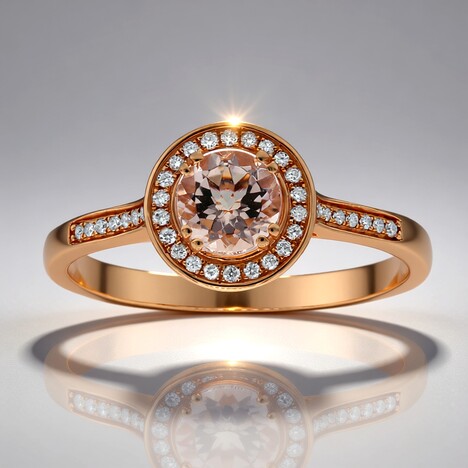 Anello in oro con Morganite AAA (CIRARI)