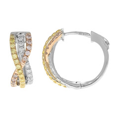 Boucles d'oreilles en or et Diamant rose I1 (CIRARI)