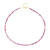 Pink Sapphire Silver Necklace