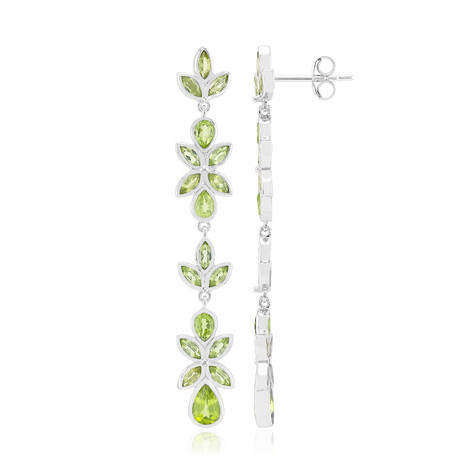Boucles d'oreilles en argent et Péridot de Birmanie