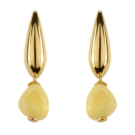 Baltischer Milky-Bernstein-Silberohrringe (dagen)