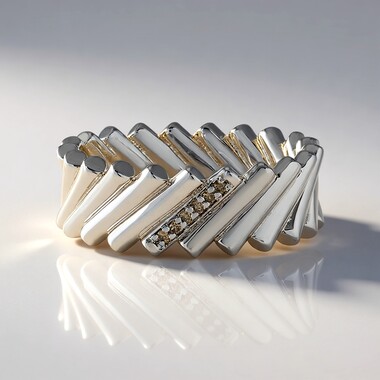Anello in argento con Diamante Champagne I3 (de Melo Essence)