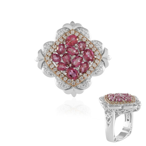 Anillo en plata con Topacio rosa (Dallas Prince Designs)
