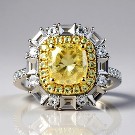 Anello in oro con Diamante Giallo SI2 (CIRARI)