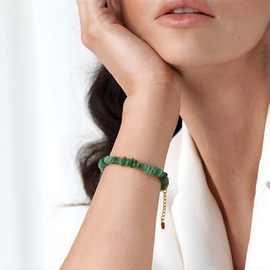 Zambian Emerald Silver Bracelet