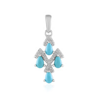 Pendentif en argent et Turquoise Sleeping Beauty