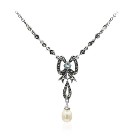 Süßwasserzuchtperlen-Silbercollier