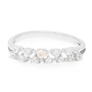 Anello in argento con Zaffiro Ceylon Rosa