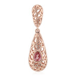 Nigerian Pink Tourmaline Silver Pendant (MONOSONO COLLECTION)