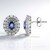 Orecchini in argento con Zaffiro Ceylon Blu