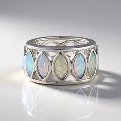 Anello in argento con Opale di Welo (de Melo Essence)