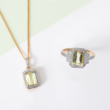 Kanariengelber Kunzit-Goldring