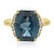 Londonblauer Topas-Goldring