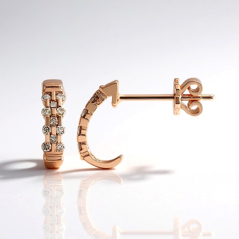 Orecchini in oro con Diamante Rose de France SI1 di Argyle (Annette)