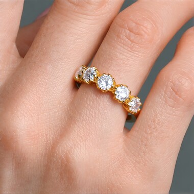 White Topaz Silver Ring