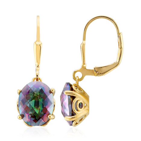 Pendientes en plata con Cuarzo místico