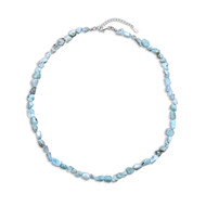 Larimar-Silberhalskette