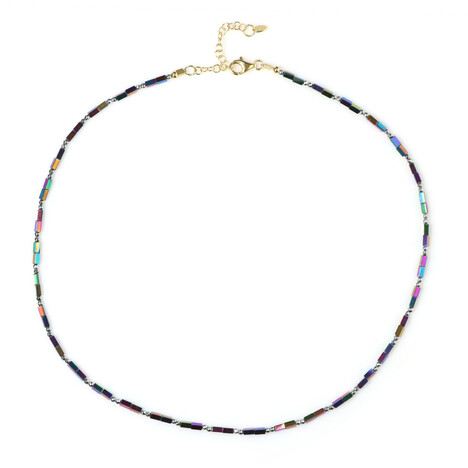 Zilveren halsketting met Mystieke Hematieten