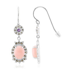 Pendientes en plata con Ópalo rosa (Annette classic)