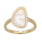 Weißer Quarz-Silberring