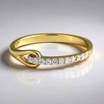 Anello in oro con Diamante I1 (H) (CIRARI)