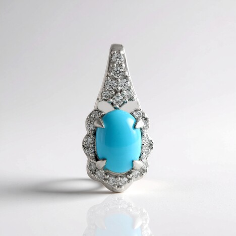 Ciondolo in argento con Turchese Sleeping Beauty
