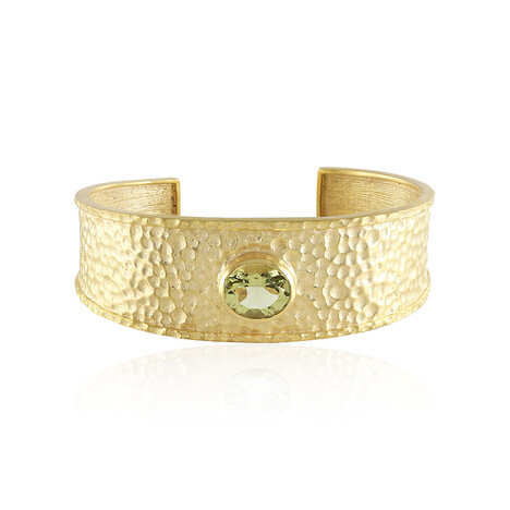 Lemon Quartz Brass Bangle (Juwelo Style)