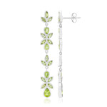 Boucles d'oreilles en argent et Péridot de Birmanie