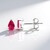 Orecchini in argento con Rubino Bemainty
