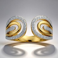 9K SI1 (G) Diamond Gold Ring (Annette)