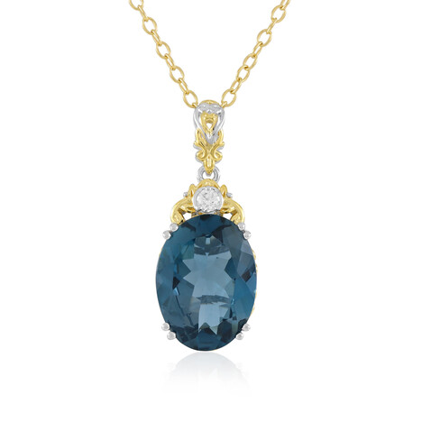 Collana in argento con Topazio Blu Londra (Gems en Vogue)