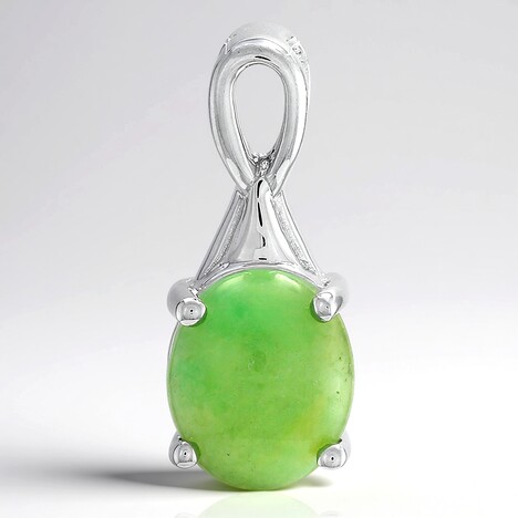 Pendentif en argent et Chrysoprase impériale