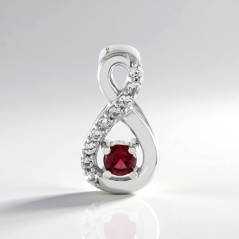 Ciondolo in argento con Spinello Rosso