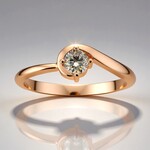 Bague en or et Diamant rose de France VS1 d'Argyle (Annette)