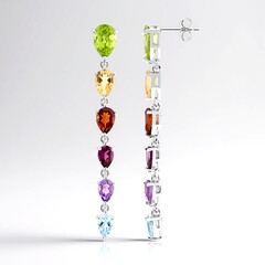 Orecchini in argento con Peridoto della Birmania