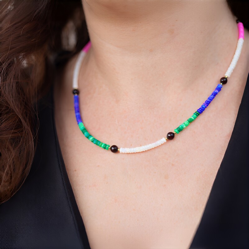 Collana in argento con Opale di Welo