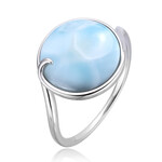 Anello in argento con Larimar