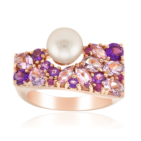 Anello in argento con Perla d'Acqua Dolce Bianca (TPC)