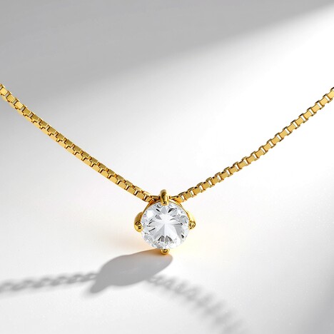 Collana in argento con Topazio Bianco