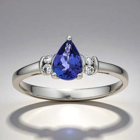 Anello in oro con Tanzanite AAA